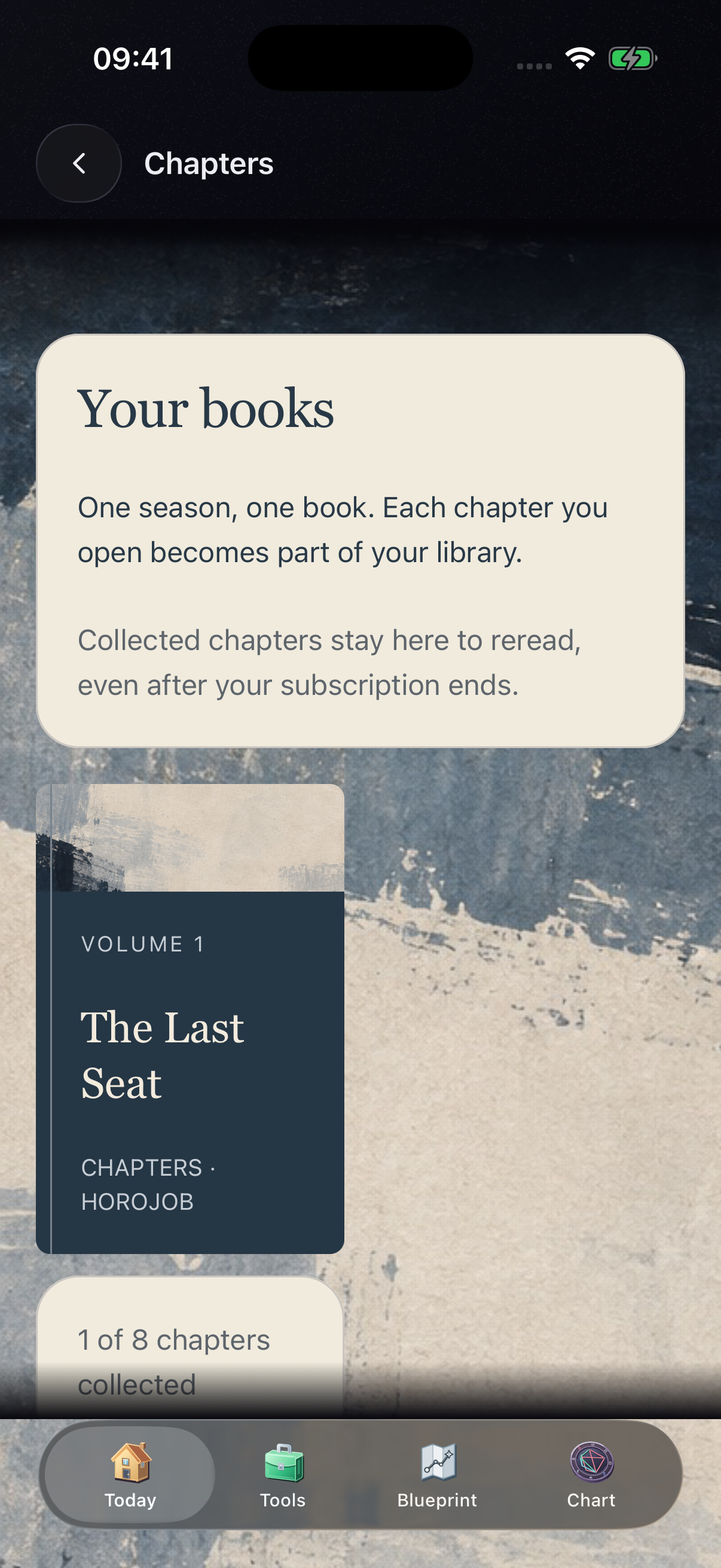 Chapters: iPhone app preview with demo data